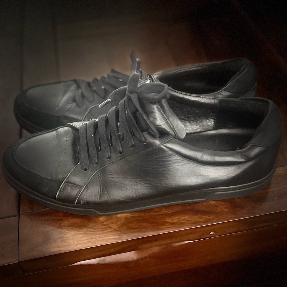 Tiger of Sweden Black Leather Sneakers - Size 10 (euro 43)